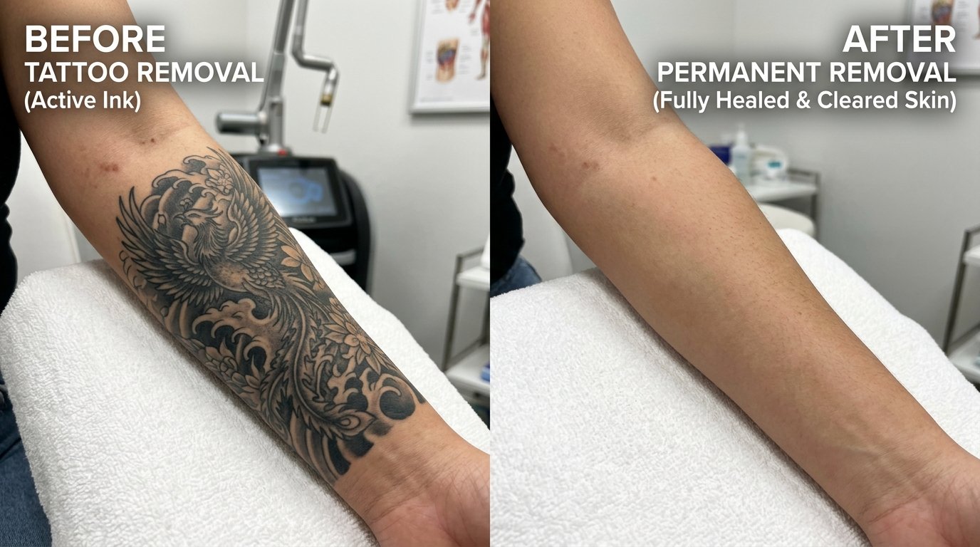 Permanent Tattoo Removal Result